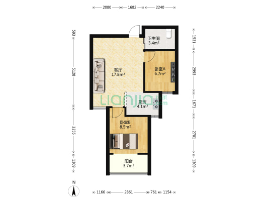南洋金谷公园里 2室1厅1卫 58平方