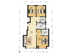 三居双卫，自住装修，拎包入住，配套齐全-涿州华远海蓝城二期户型图