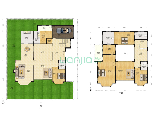 西郊园中园 5室3厅4卫 354平方