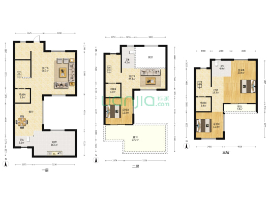 福州院子C区 3室2厅3卫 154平方