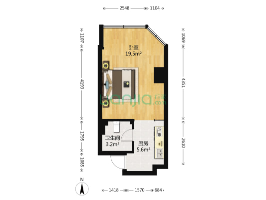 集友名居 1室0厅1卫 41平方