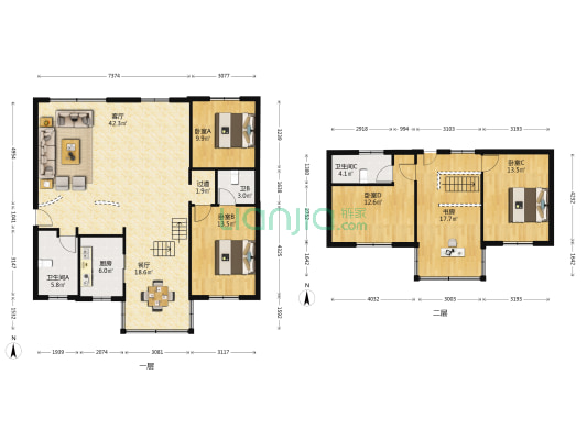 明州路136号 5室2厅3卫 175平方