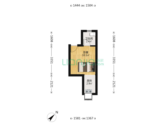 君安公寓 1室0厅1卫 28平方