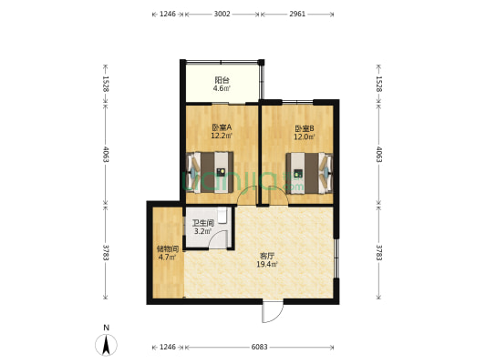 破塘88号 2室1厅1卫 64平方
