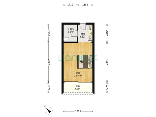 骏御华庭 1室0厅1卫 41平方