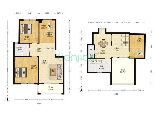 紫云居 4室2厅2卫 122平方