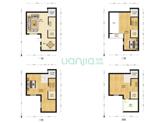 方圆里 3室1厅4卫 165平方