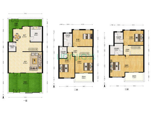 锦泽苑（吴中） 5室2厅5卫 303平方
