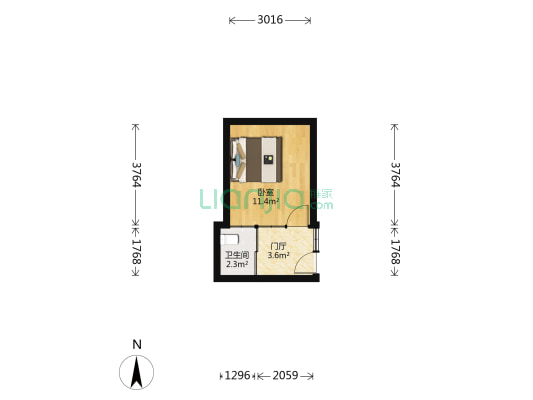 朱苇箔胡同 1室0厅1卫 16平方