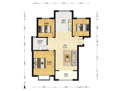 业主诚心出售，采光视野好无遮挡，随时看房，房本在手-涿州天伦湾嘉园户型图