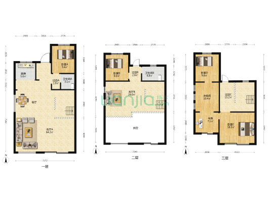 金科半岛壹号莫奈岛 5室2厅2卫 315平方