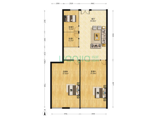 老三届▪世纪星大厦 4室1厅0卫 177平方