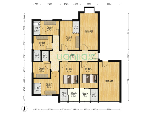 中山路362-364 7室0厅7卫 119平方