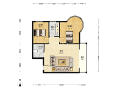 自住精装，采光全天无遮挡，房本满五唯一-涿州鸿盛凯旋门户型图