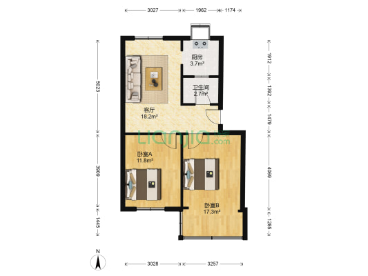 惠济路41号 2室1厅1卫 68平方