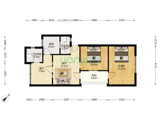 棠湖东路一段66号 2室2厅2卫 0平方