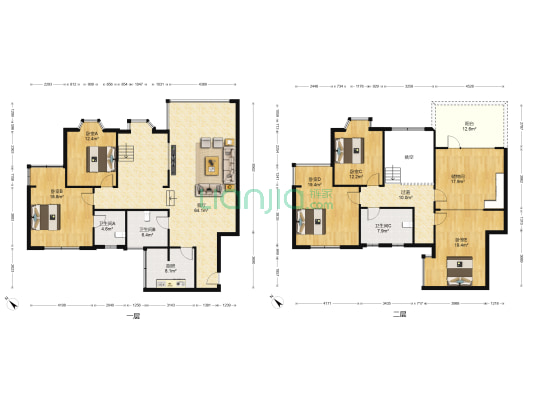 晨曦花园 5室1厅3卫 182平方
