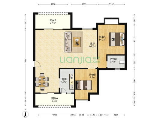 芙蓉花城 2室1厅1卫 567平方