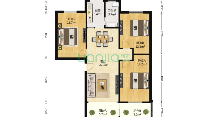 洪城路二手房实景图