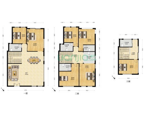保利高尔夫郡岭墅 7室1厅6卫 288平方