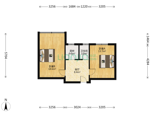 棋盘山路西巷 2室1厅1卫 54平方