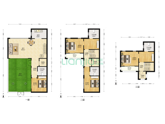 德信大家运河云庄南区 4室1厅4卫 187平方