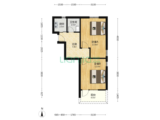 东长治路330号 2室0厅1卫 61平方