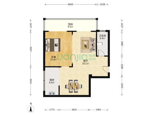 塔坞路41号 1室1厅1卫 129平方