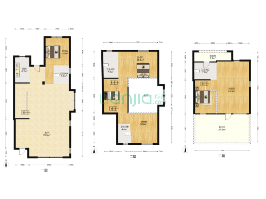三盛托斯卡纳 4室1厅4卫 207平方