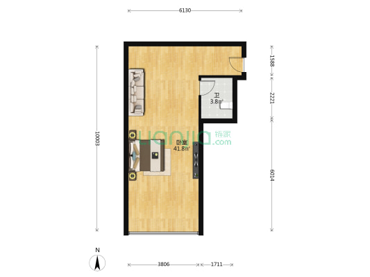 颐和四季公馆 1室0厅1卫 65平方
