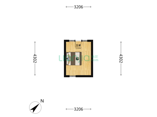 振德里(和平) 1室0厅0卫 17平方