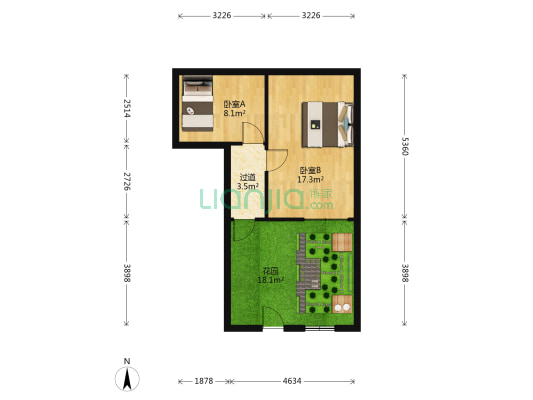 丰储街小区 2室0厅0卫 32平方