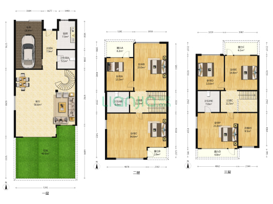 国基名墅 6室1厅3卫 334平方