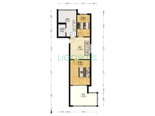 瀛洲街 2室1厅1卫 67平方