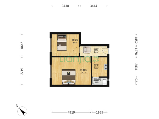 兴建里 3室1厅1卫 35平方
