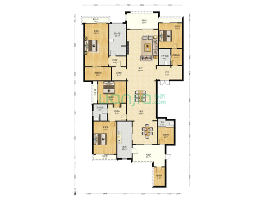 凯旋1号 4室2厅4卫 316平方
