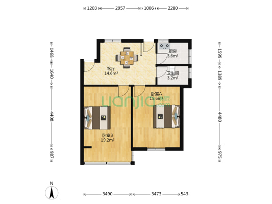 文峰新村 2室1厅1卫 65平方