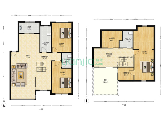 祥和嘉苑 3室1厅3卫 131平方