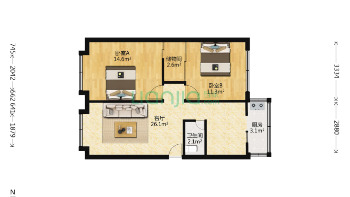 十一街市委楼二手房实景图