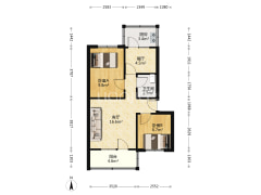 南北通透两居室 满五税费低 停车方便户型方正-涿州范阳水电小区户型图