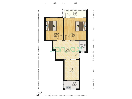 方池街36号 2室0厅1卫 68平方