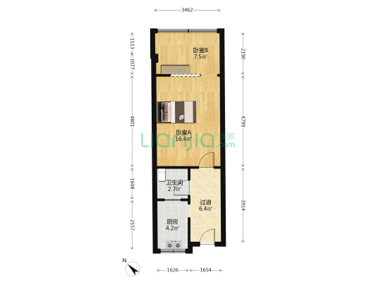 三阳村 2室0厅1卫 43平方