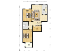 德信公园 南北通透 三居双卫 精装修-涿州华阳风景户型图