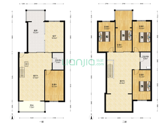 横道小区 5室3厅2卫 236平方