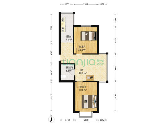 格兰云天 2室1厅1卫 71平方