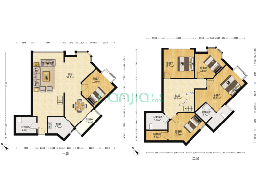 金厦苑 5室1厅3卫 198平方