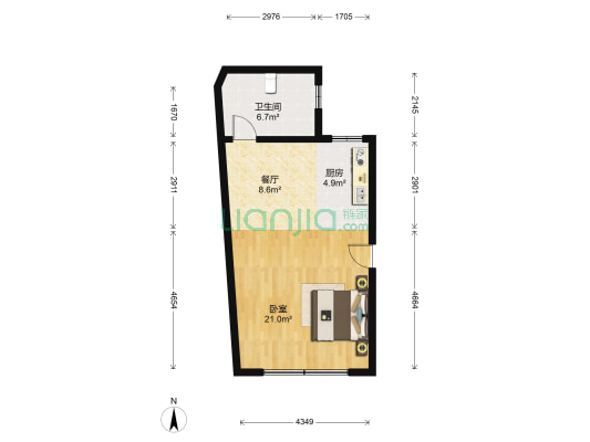 襄阳北路22弄 1室1厅1卫 45平方