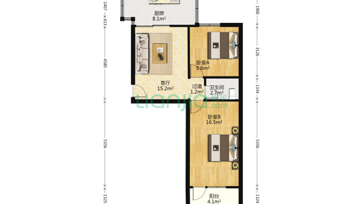劳改局宿舍二手房实景图