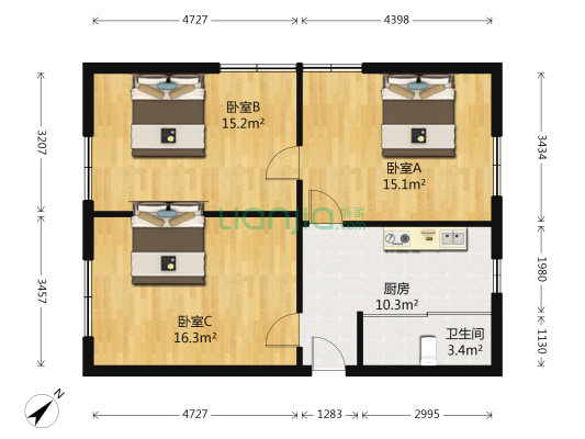 外曹家巷4号 3室0厅1卫 71平方
