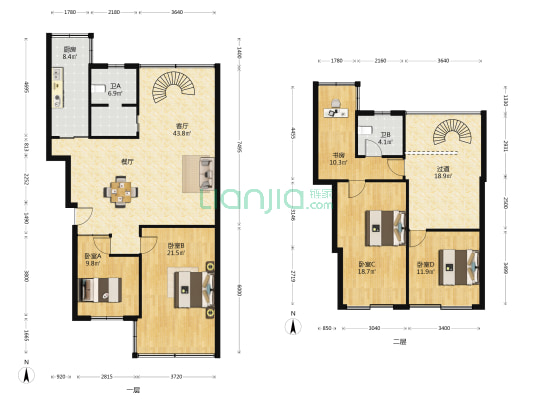 宝泰花苑 5室1厅2卫 178平方